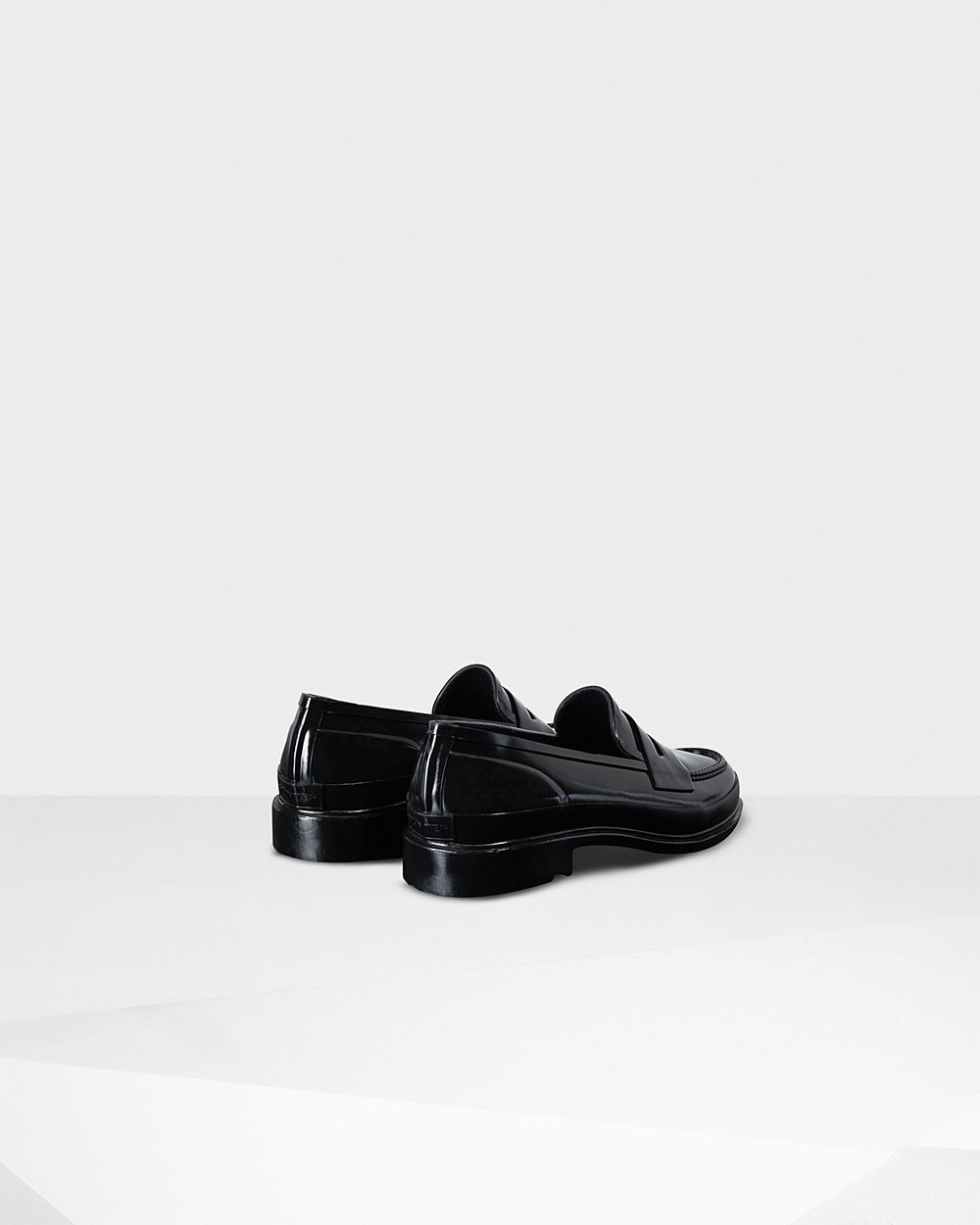 Loafers Dames - Hunter Original Gloss Penny - Zwart - 97TCIEUDP